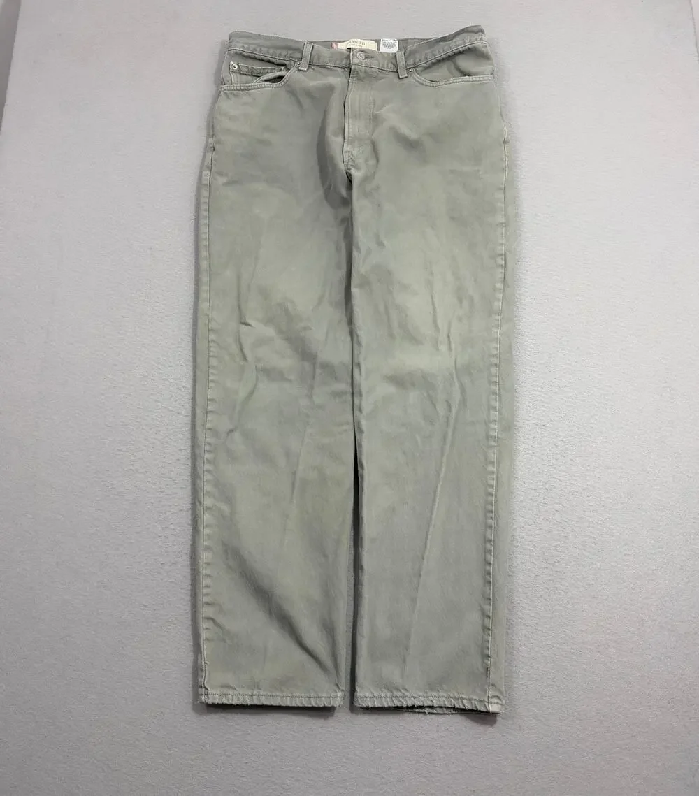Vintage Levis 550 Relaxed Fit Jeans Men's 38x34 (Fits 36x33) Green y2k 2002